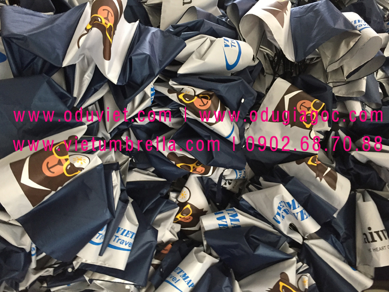 xưởng sản xuất ô dù cầm tay in logo quảng cáo